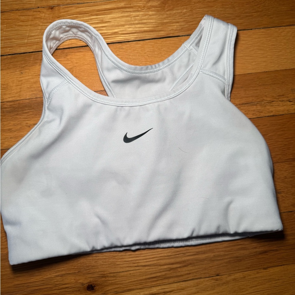 Nike Dri Fit White Sports Bra